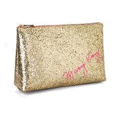 Gold Glitter Cosmetic Bag